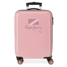 Maleta de Cabina Pepe Jeans Holi rígida 55cm rosa nude