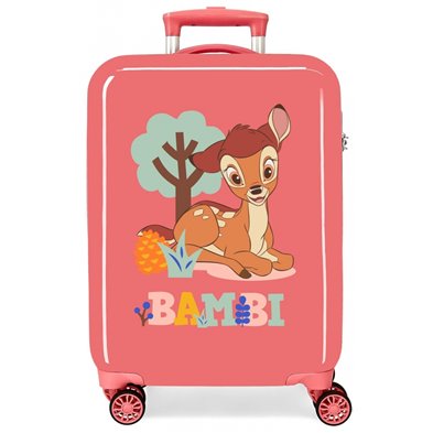 Maleta de cabina Bambi rígida 55 cm coral