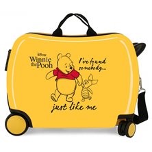 Maleta infantil 2 ruedas multidireccionales Winnie The Pooh Ocre