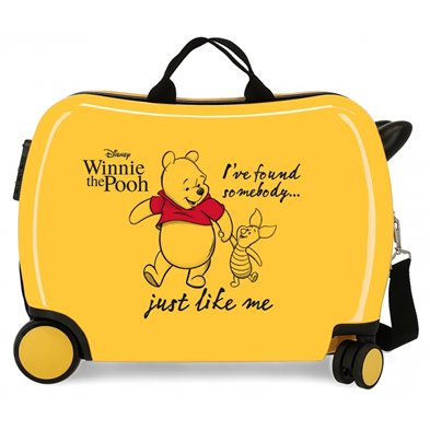 Maleta infantil 2 ruedas multidireccionales Winnie The Pooh Ocre