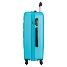 Maleta Grande Rígida 75cm Roll Road Flex Azul Claro