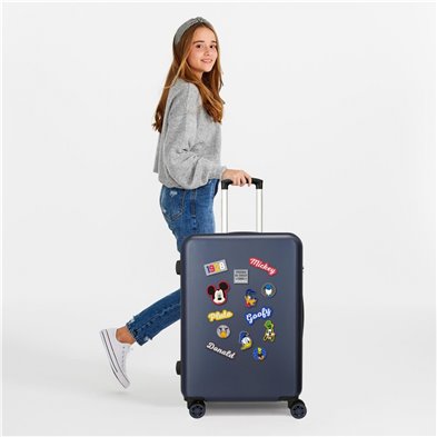 Maleta mediana Mickey rígida 65cm personajes Azul Marino