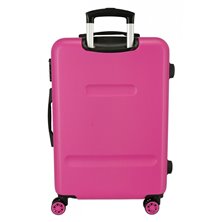 Maleta mediana Minnie rígida 68cm Sunny Day Flores Fucsia
