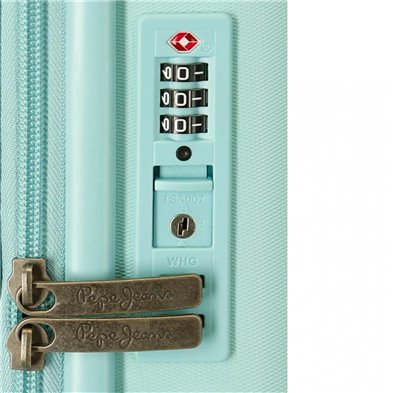 Maleta mediana Pepe Jeans Highlight Turquesa rígida 70cm