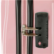 Maleta mediana Roll Road One World rígida 68cm nude