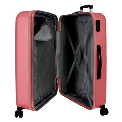 Maleta Mediana Roll Road Camboya Rígida 68cm Rosa