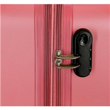 Maleta Mediana Roll Road Camboya Rígida 68cm Rosa