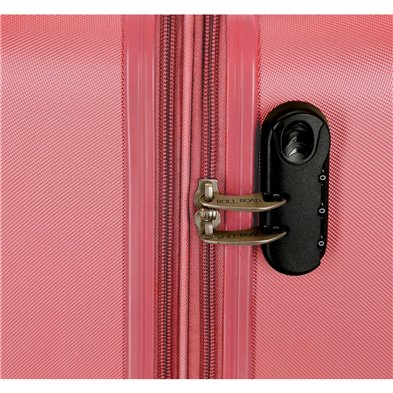 Maleta Mediana Roll Road Camboya Rígida 68cm Rosa