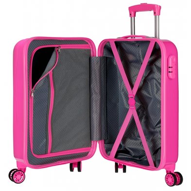 Maleta de cabina HELLO KITTY You are Cute rígida 55cm Fucsia