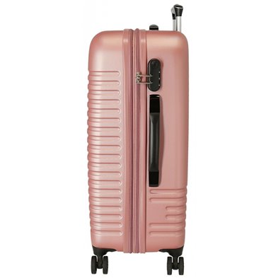 Maleta Mediana Roll Road India rígida 70cm Nude