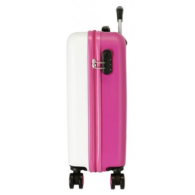 Maleta de cabina Girl Gang Hello Kitty rígida 55cm Blanco y Rosa
