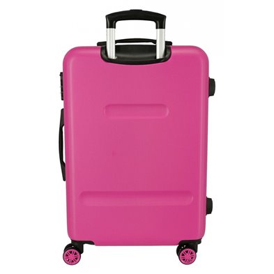 Maleta mediana Roll Road Little Me Princess rígida 68cm Fucsia