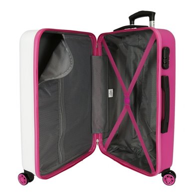 Maleta mediana Roll Road Little Me Princess rígida 68cm Fucsia