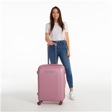 Maleta Mediana Movom Riga Rígida 70cm Rosa
