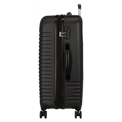 Maleta Mediana Roll Road India rígida 70cm Negro