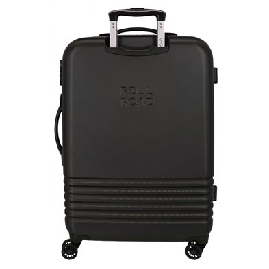 Maleta Mediana Roll Road India rígida 70cm Negro