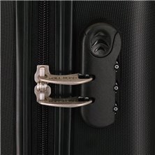 Maleta Mediana Roll Road India rígida 70cm Negro