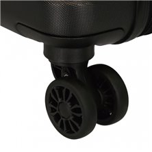Maleta Mediana Roll Road India rígida 70cm Negro