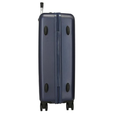 Maleta Mediana Movom Free Dots Rígida 65cm Azul Marino