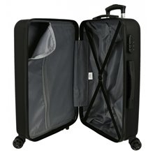 Maleta Mediana Roll Road The time is now rígida 65cm negro