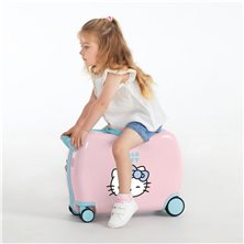 Maleta infantil Hello Kitty Wink 2 ruedas multidireccionales rosa claro