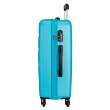 Maleta Mediana Rígida 65cm Roll Road Flex Azul Claro