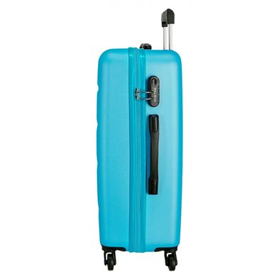 Maleta Mediana Rígida 65cm Roll Road Flex Azul Claro
