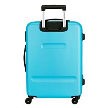 Maleta Mediana Rígida 65cm Roll Road Flex Azul Claro