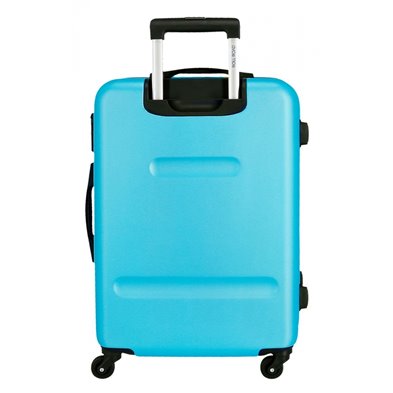 Maleta Mediana Rígida 65cm Roll Road Flex Azul Claro