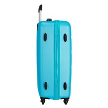 Maleta Mediana Rígida 65cm Roll Road Flex Azul Claro