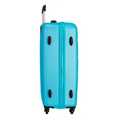 Maleta Mediana Rígida 65cm Roll Road Flex Azul Claro