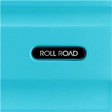 Maleta Mediana Rígida 65cm Roll Road Flex Azul Claro