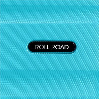Maleta Mediana Rígida 65cm Roll Road Flex Azul Claro