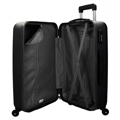 Maleta Mediana Rígida 65cm Roll Road Flex Negro