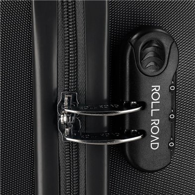 Maleta Mediana Rígida 65cm Roll Road Flex Negro