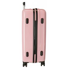 Maleta mediana Pepe Jeans Holi rígida 68cm rosa nude