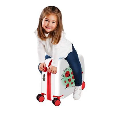 Maleta infantil 2 ruedas multidireccionales Movom Mariquitas