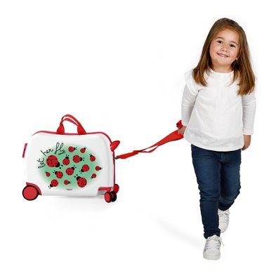 Maleta infantil 2 ruedas multidireccionales Movom Mariquitas