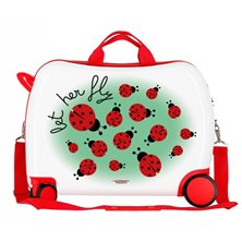 Maleta infantil 2 ruedas multidireccionales Movom Mariquitas