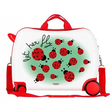 Maleta infantil 2 ruedas multidireccionales Movom Mariquitas