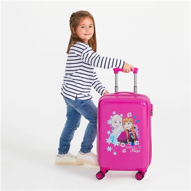 Maleta de cabina rígida Sparkle Frozen Fucsia