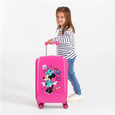 Maleta de cabina Minnie Hi love rígida 55cm Rosa