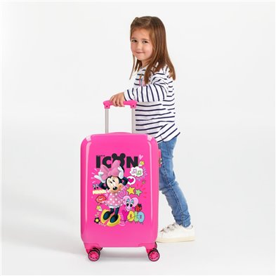 Maleta de cabina Enjoy Minnie Icon rígida 55cm Fucsia