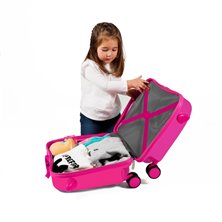 Maleta infantil 2 ruedas multidireccionales Jasmin fucsia