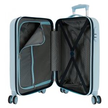 Maleta de cabina Minnie Happy Helpers rígida 55cm Azul claro