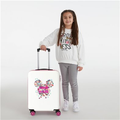 Maleta de cabina Minnie rígida 55cm Sunny Day Flores Fucsia